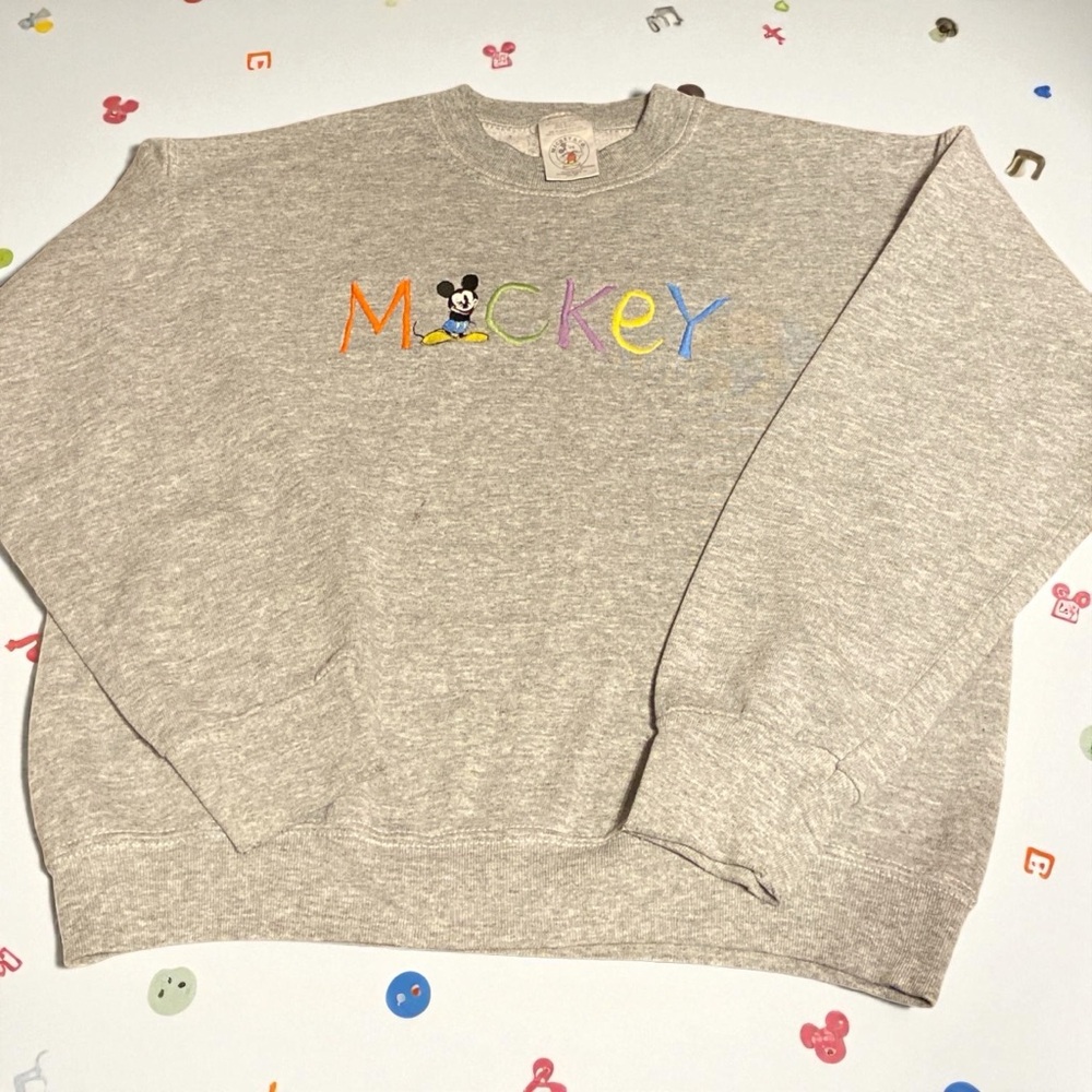 Vintage Gray Mickey Mouse Sweatshirt
